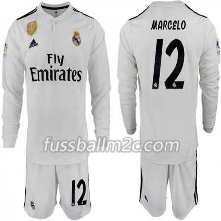 Fußballtrikots Real Madrid MARCELO 12 Kinder Heim Trikotsatz 2018-2019 Langarm Fußballtrikots Real Madrid MARCELO 12 Kinder Heim Trikotsatz 2018-2019 Langarm